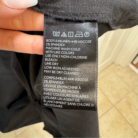 Urban Outfitters Black Linen Midi Dress - Picture 6 of 6